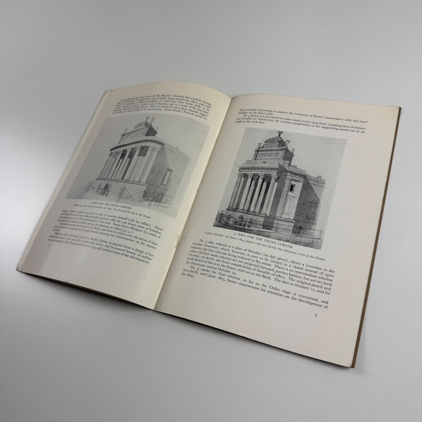 A short account of the evolution of the design of the Tivoli Corner of the Bank of England, designed by Sir John Soane, RA 1804-5.  Trustees of Sir John Soane’s Museum.