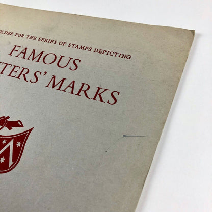 Famous Printers' Marks: folder for the series of stamps | W.P. Griffiths & Sons