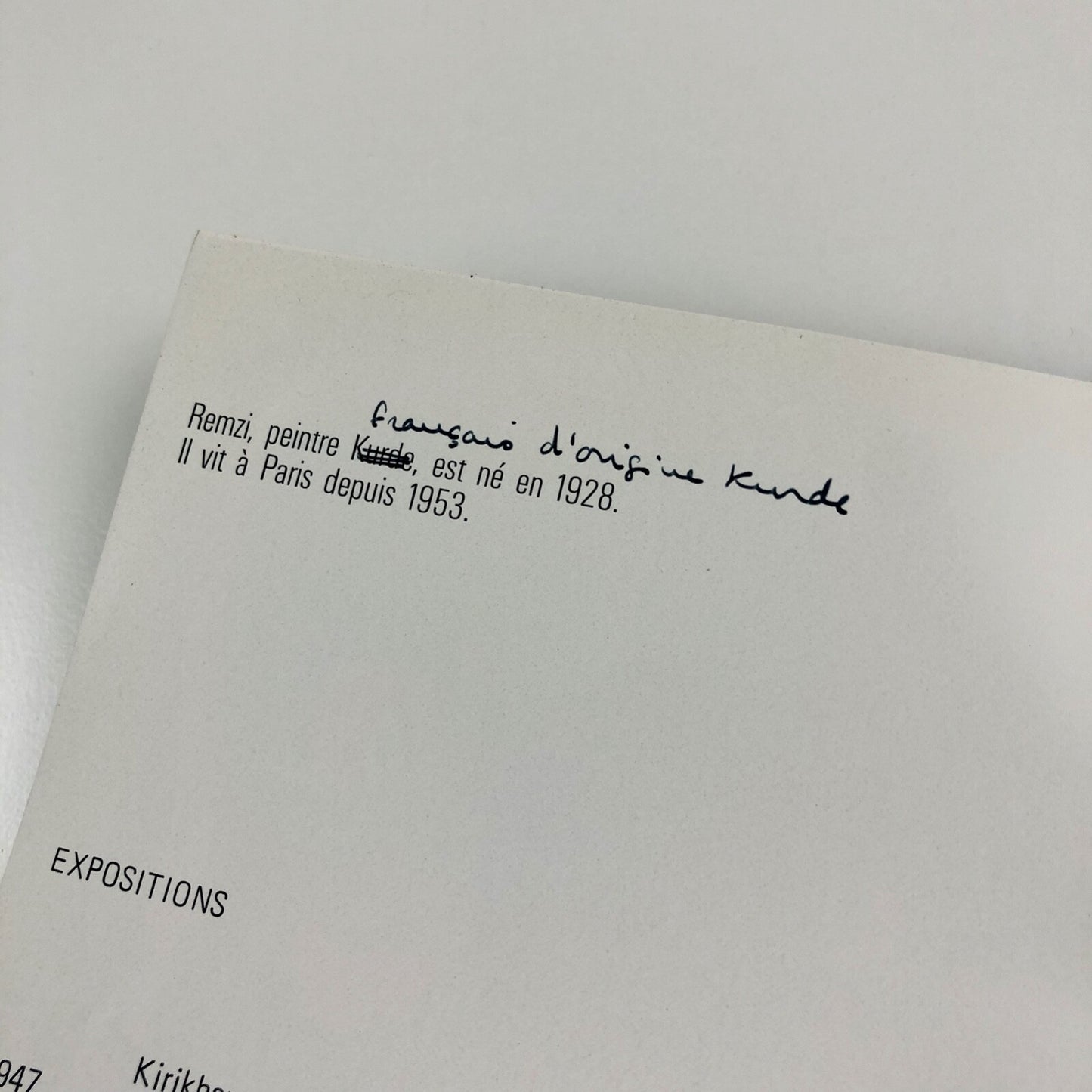 [Rasa] Remzi | Musée du Château de Dourdan exhibition catalogue, 1978