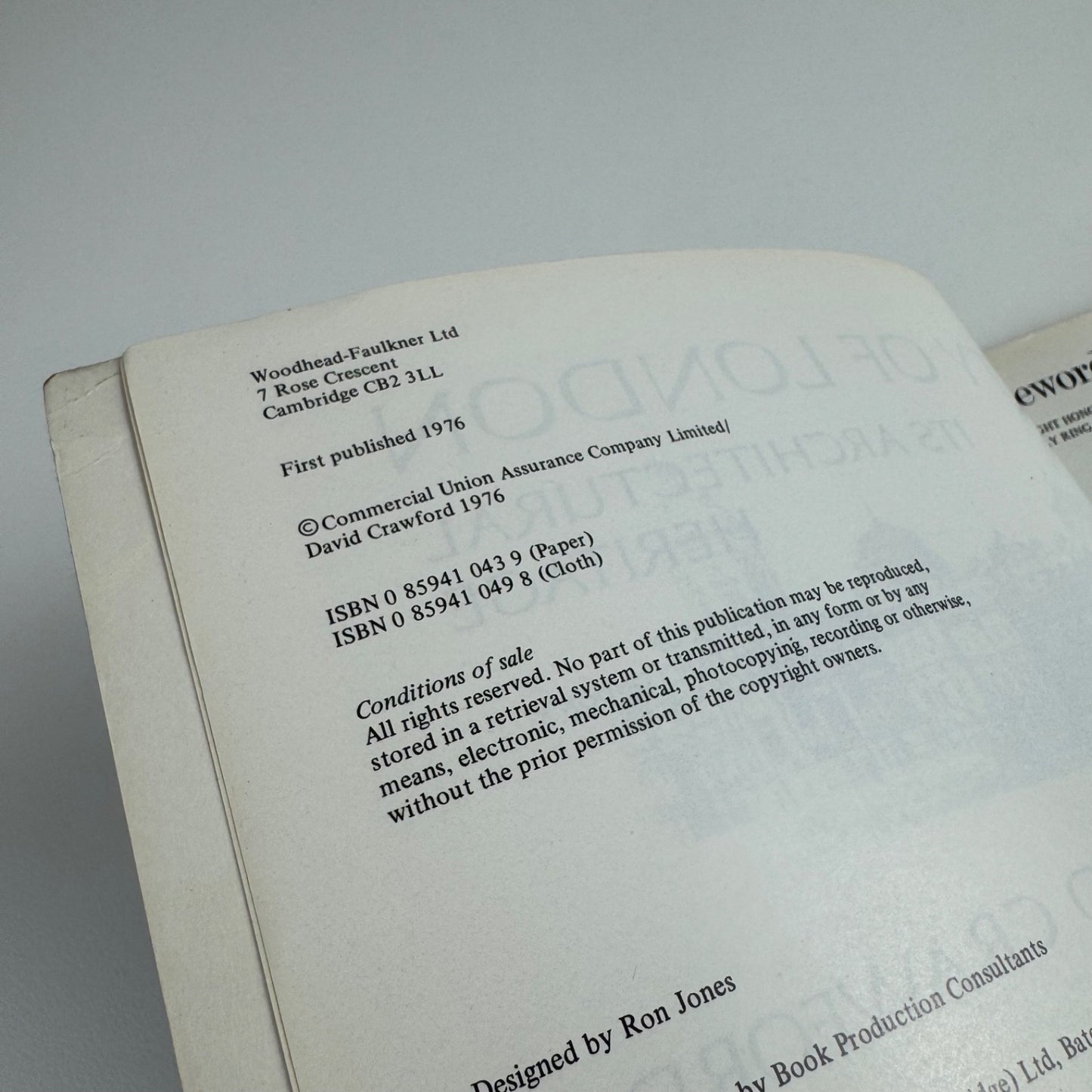The City of London its architectural heritage by David Crawford | Woodhead-Faulkner, Commercial Union, 1976