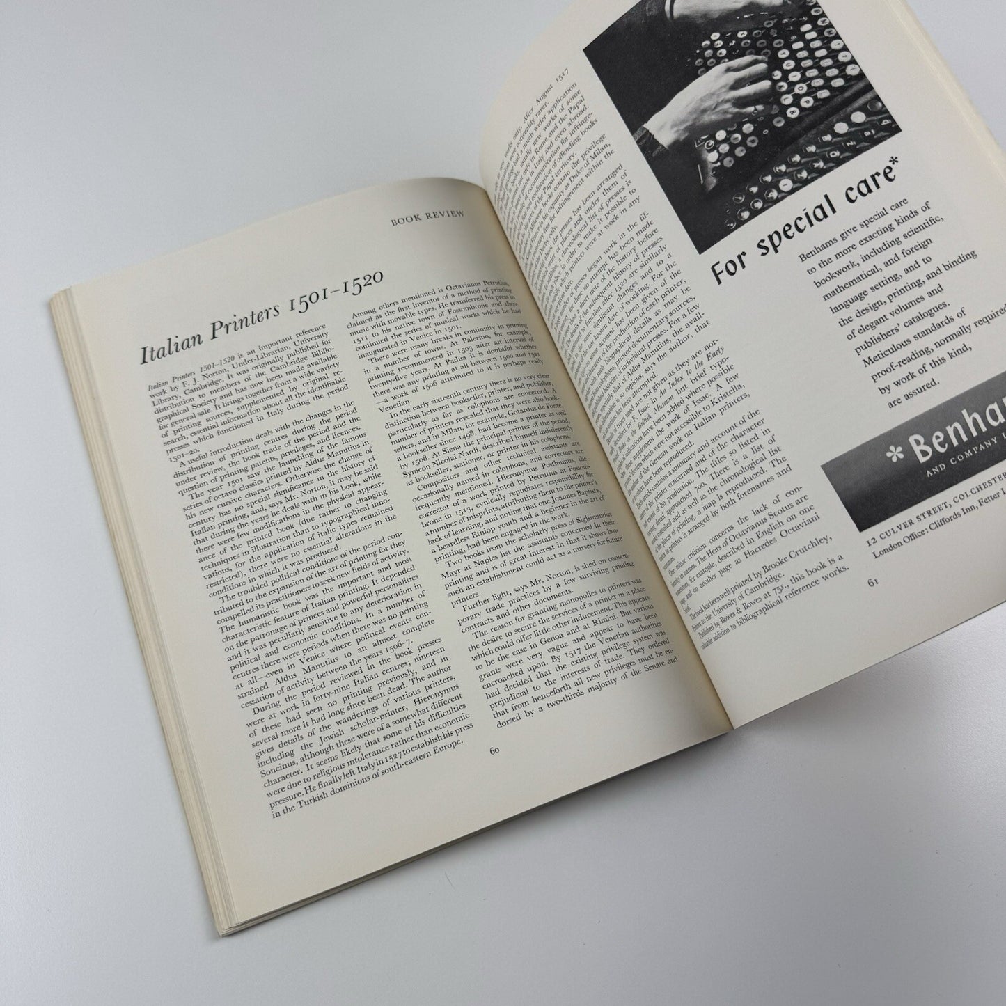 Book Design and Production | Volume 1 No 3 1958 | Printing News Ltd | Ed. James Moran