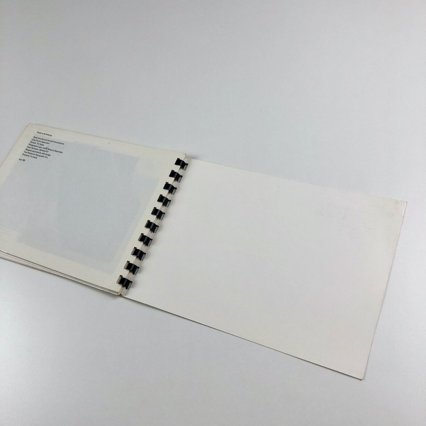 Trent Polytechnic – Fine Art Degree Show, 1985 brochure