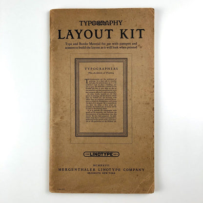 Typography Layout Kit | Mergenthaler Linotype Company, Brooklyn, New York, October 1927