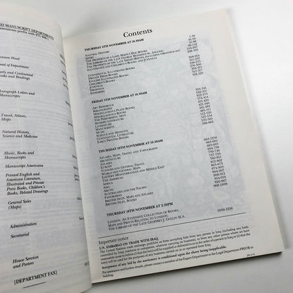 Printed Books and Maps | The Geoffrey Gollin London collection | Sotheby's, November 1993 catalogue