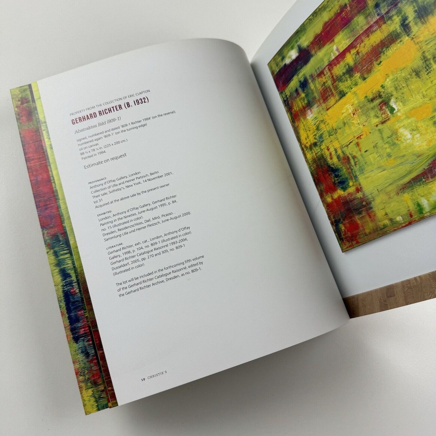 Gerhard Richter. Abstraktes Bild (809-1) | Christie’s New York sale catalogue, 2013