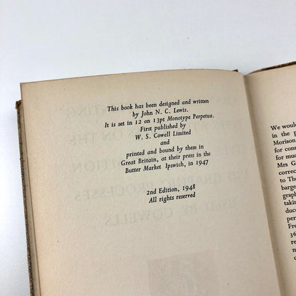 A Handbook of Printing Types... Used by Cowells | John N.C. Lewis, 1948 | Second edition