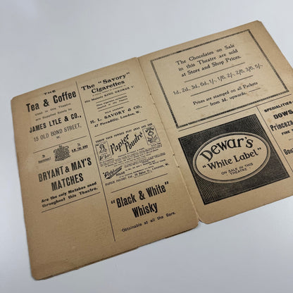 Programme Wyndham’s Theatre ‘Raffles’ by E.W. Hornung & Eugene Presbrey c.1914