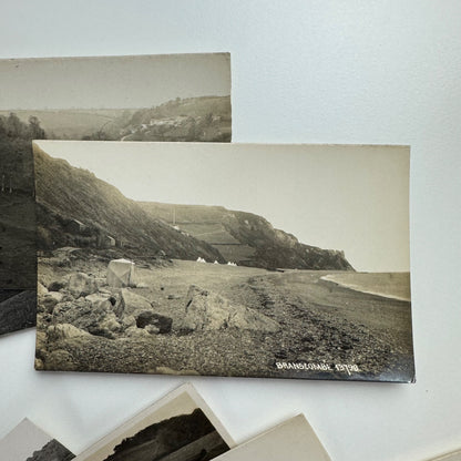 Collection of 54 black and white RP postcards of Branscombe Devon one lot