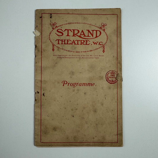 Programme Strand Theatre ‘Henry of Navarre’ by William Devereaux, 1915