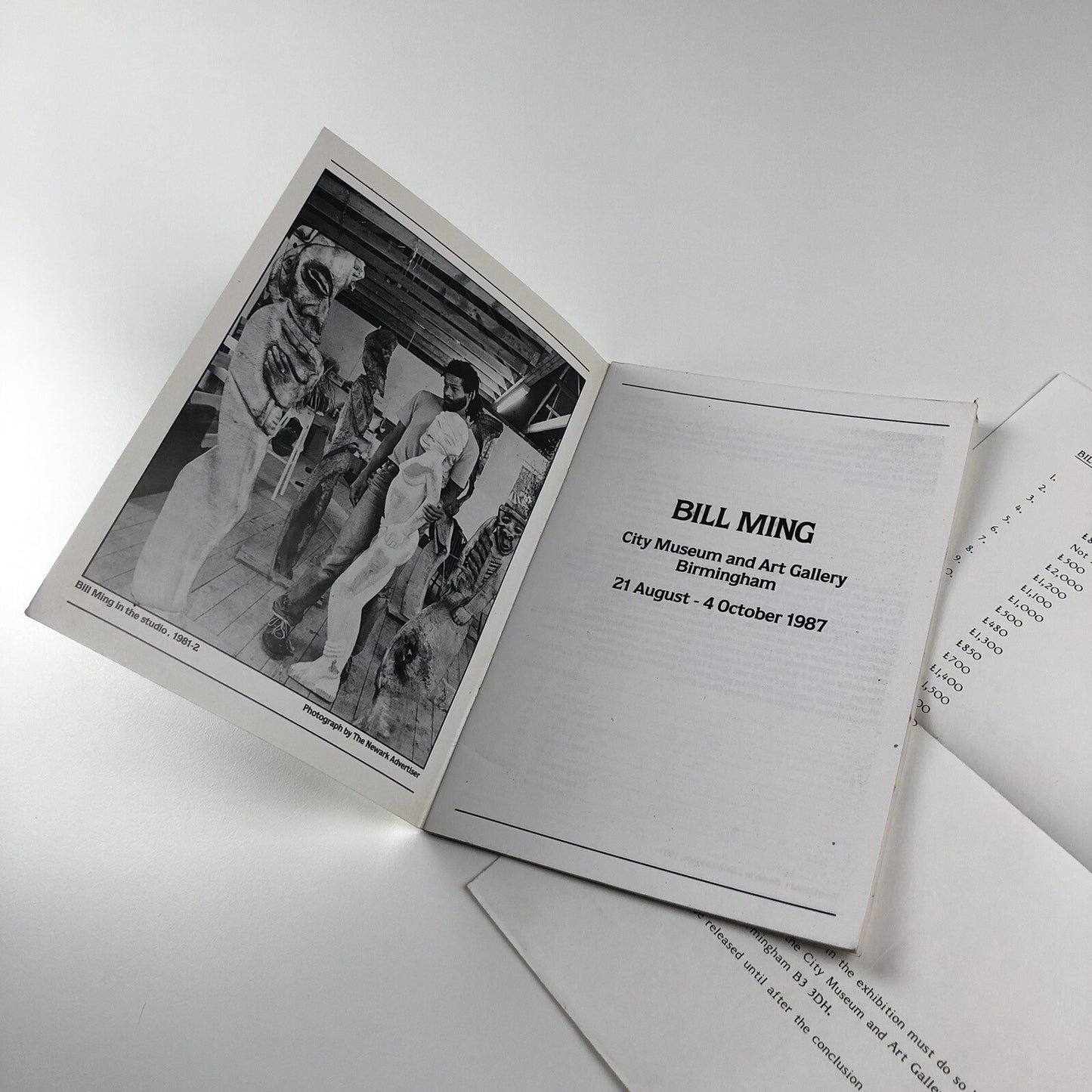 Bill Ming City Museum | Birmingham City & Art Gallery catalogue, 1987