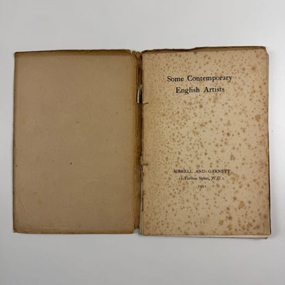 Some Contemporary English Artists | Birrell & Garnett Bookshop, 1921 | Duncan Grant cover | ex-libris Cyril Spencer Reddihough