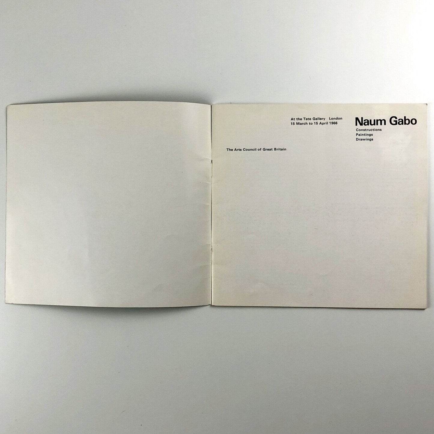 Naum Gabo – Constructions Paintings Drawings | Tate Gallery / Arts Council, 1966 | catalogue design Gordon House