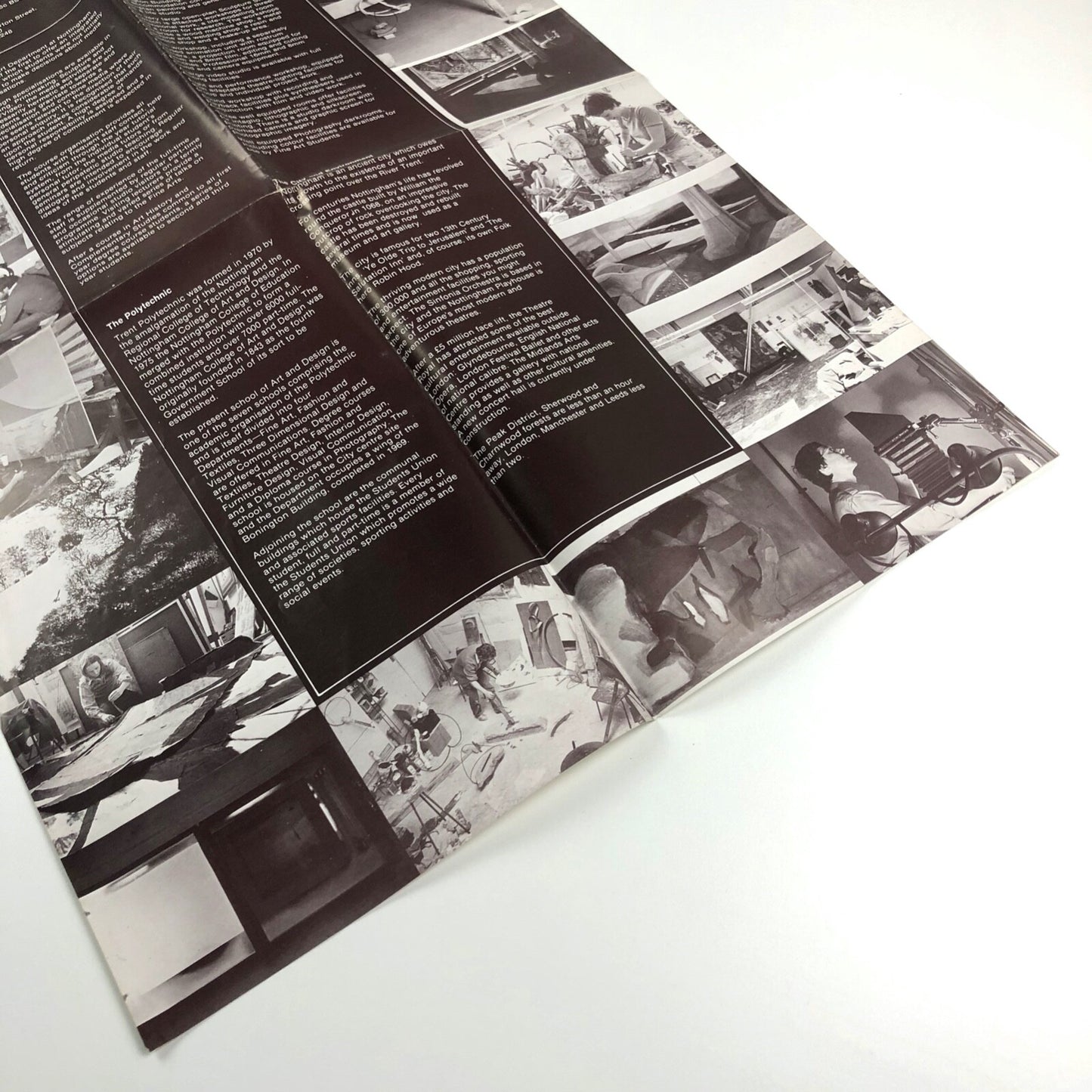 Trent Polytechnic Nottingham BA (Hons) Fine Art | Fold-out leaflet | Presumed late 1970s/early 1980s