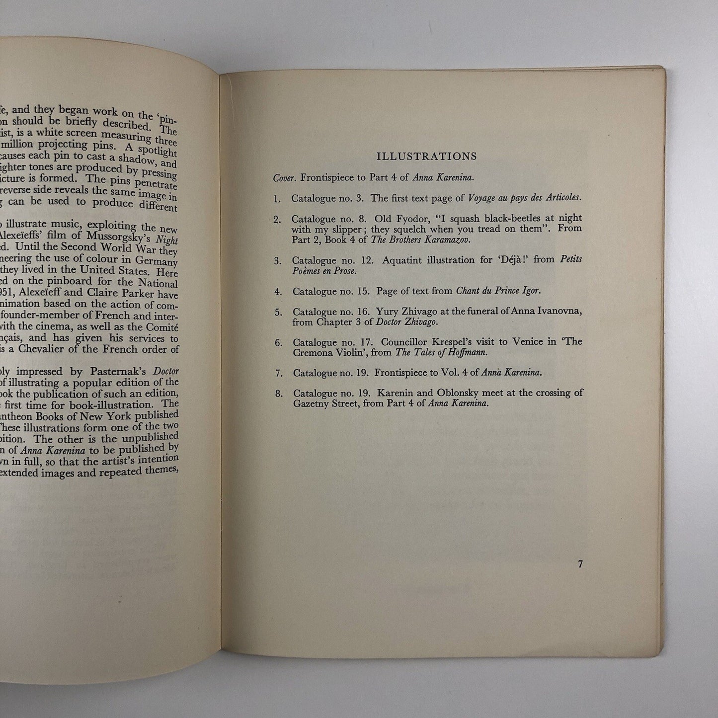 Alexandre Alexeïeff | National Library of Scotland exhibition catalogue, 1967