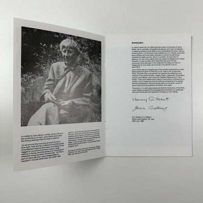 John Wells July 27 1989 80th birthday retrospective | Wills Lane Gallery, St Ives