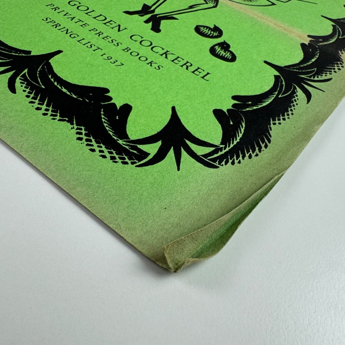 Folder The Golden Cockerel Press private press books spring list 1937 includes John Milton Paradise Lost