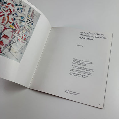 19th & 20th century Watercolours, Drawings & Sculpture Marlborough April 1964