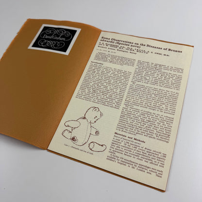 Some Observations on the Diseases of Brunus edwardii (Species nova) by D.K. Blackmore. Printed for Heal's Books & Prints by The Whittington Press 1972 third impression