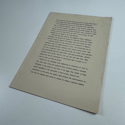 Leaflet: notes by Hans Schmoller on the Complete Pelican Shakespeare, c.1969