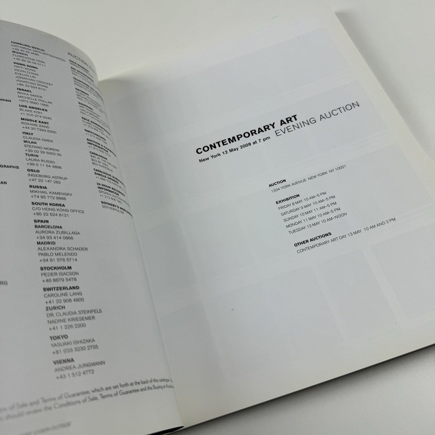 Contemporary Art evening sale catalogue – Sotheby's New York, 12 May 2009 N08550