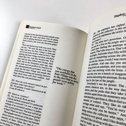Journal of Contemporary Art. Volume 1 Number 1 First Issue Spring 1988 eds. Philip Pocock and John Zinsser