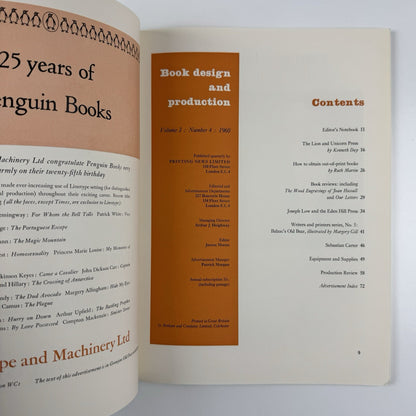 Book Design and Production | Vol 3 No 4 1960 | Printing News Ltd | Edited by James Moran