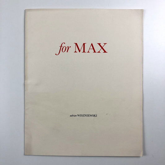 For Max – Adrian Wiszniewski Recent Paintings | Nigel Greenwood Gallery, 1988