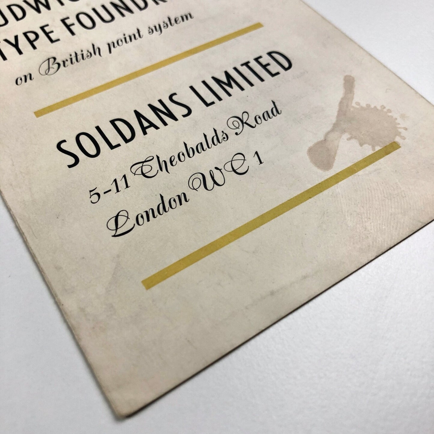 Soldans' Types specimen leaflet – Ludwig & Mayer Type Foundry | Soldans Limited