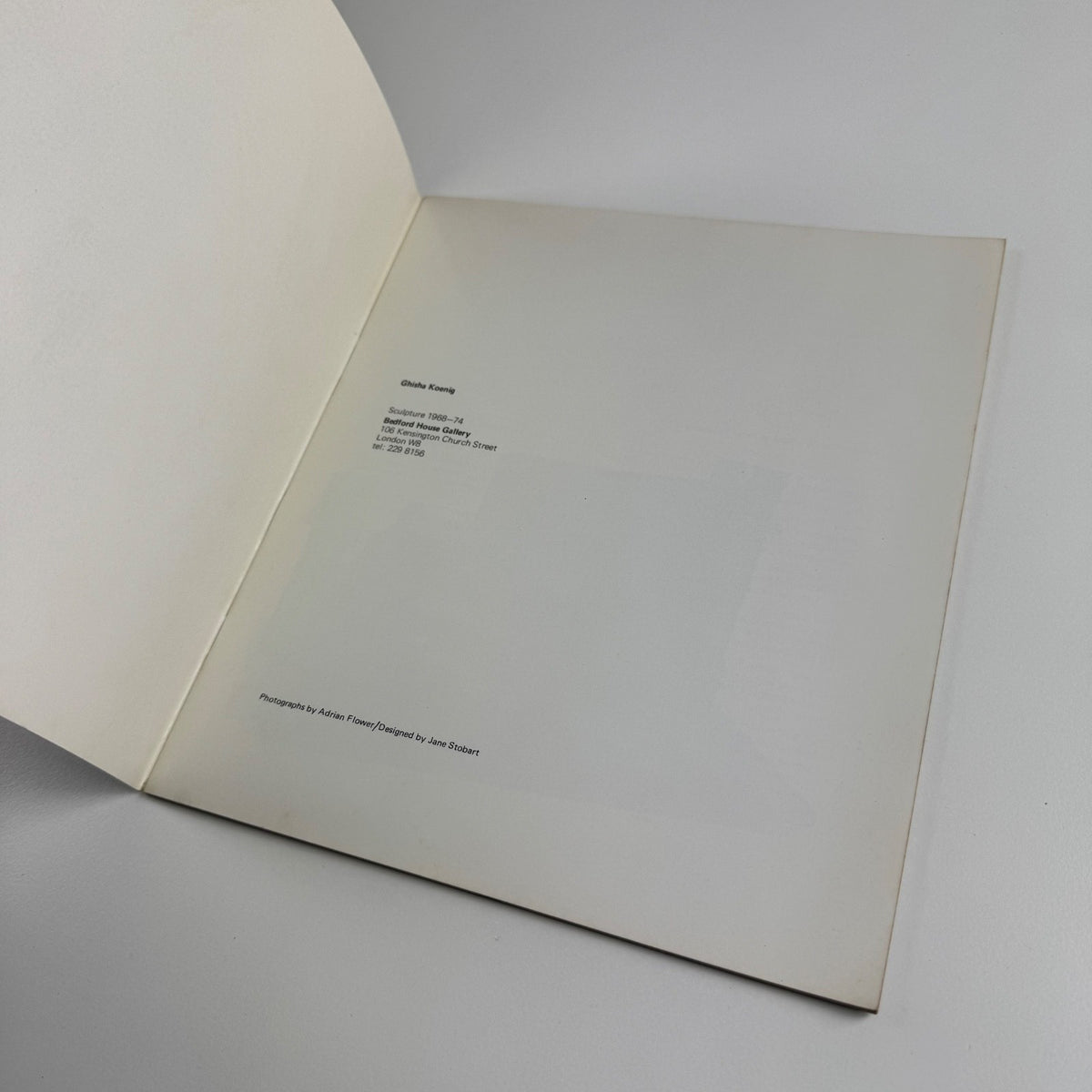 Ghisha Koenig. Sculpture 1968-74 | Bedford House Gallery, London 1974