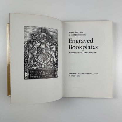 Engraved Bookplates. European Ex Libris 1950-70 by Mark Severin and Anthony Reid | Private Libraries Association, 1972