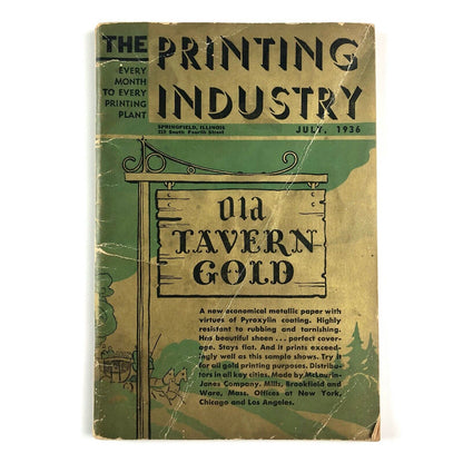 The Printing Industry – trade journal | Volume Seventeen, Number 7 | July 1936