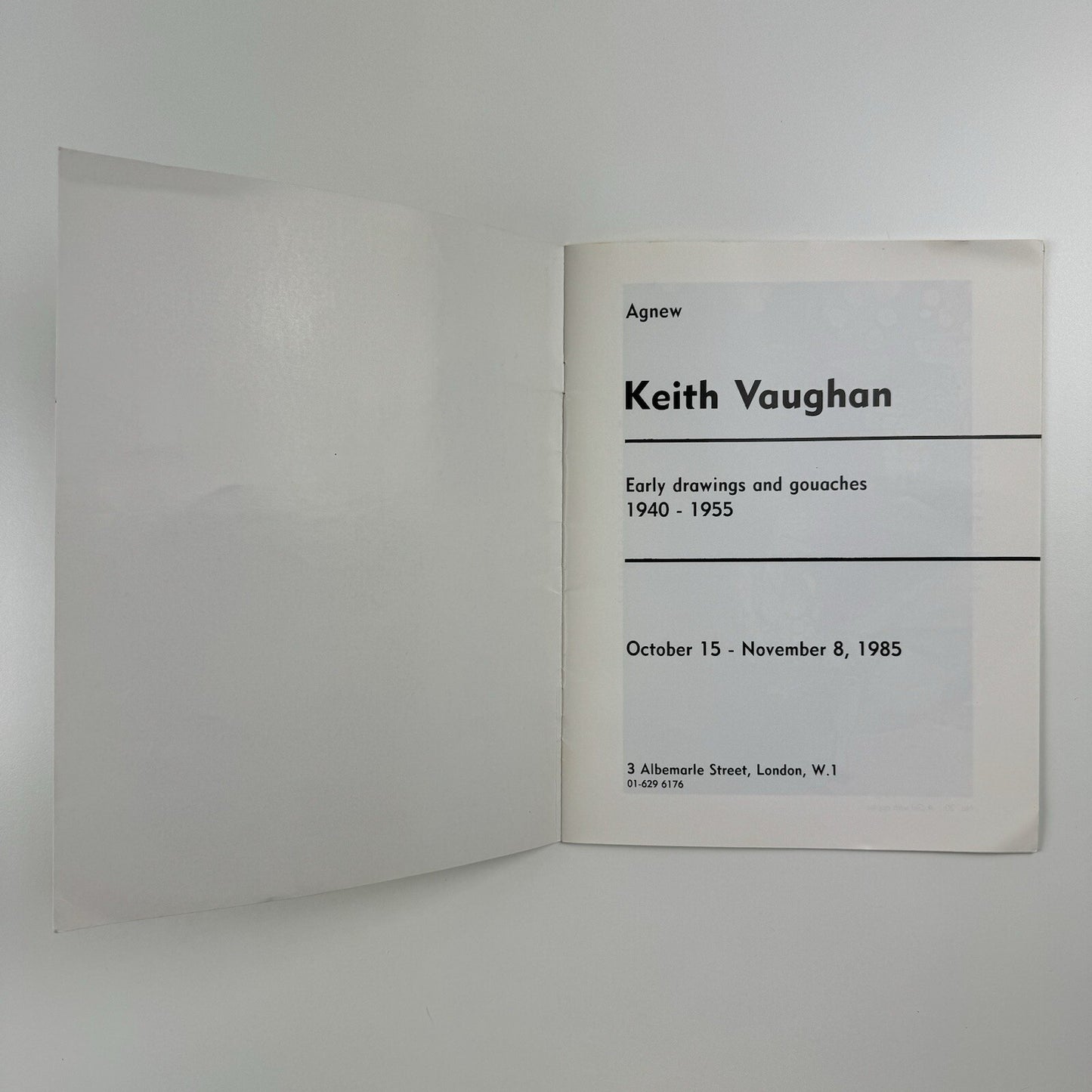 Keith Vaughan Early drawings & gouaches 1940-55 | Agnew London catalogue, 1985