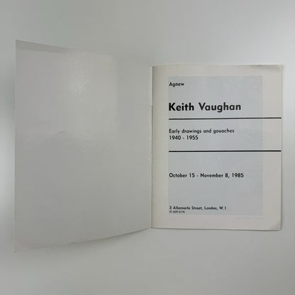 Keith Vaughan Early drawings & gouaches 1940-55 | Agnew London catalogue, 1985