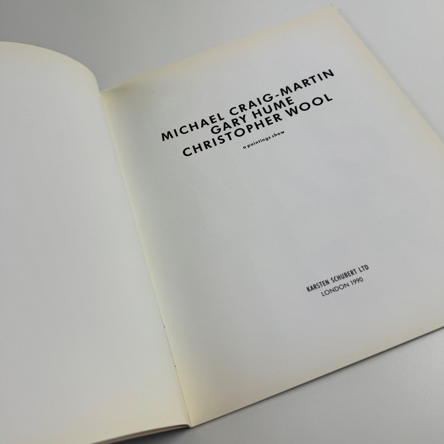 Michael Craig-Martin, Gary Hume, Christopher Wool a paintings show | Karsten Schubert, 1990