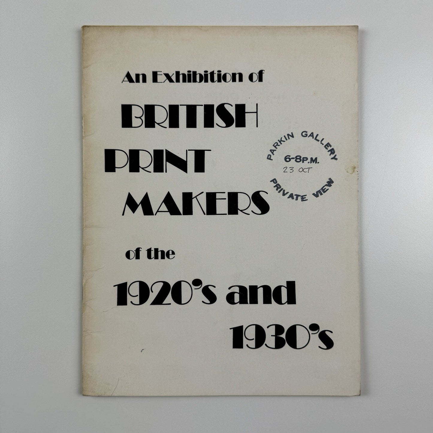 British Print Makers of the 1920’s and 1930’s | Michael Parkin Fine Art catalogue, 1974