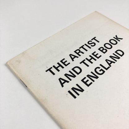 The artist and the book in England Morley Gallery, Morley College 1971