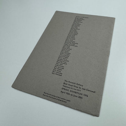 Catalogue Penwith Society Gallery Spring exhibition 1976