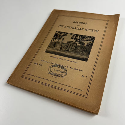 Records of the Australian Museum ed. A.B. Walkom Vol XXI, No. 1 4 July 1941