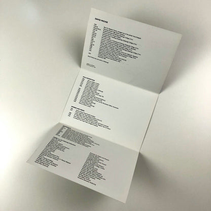 David Michie | Folded card for Mercury Gallery, London exhibition, 1999