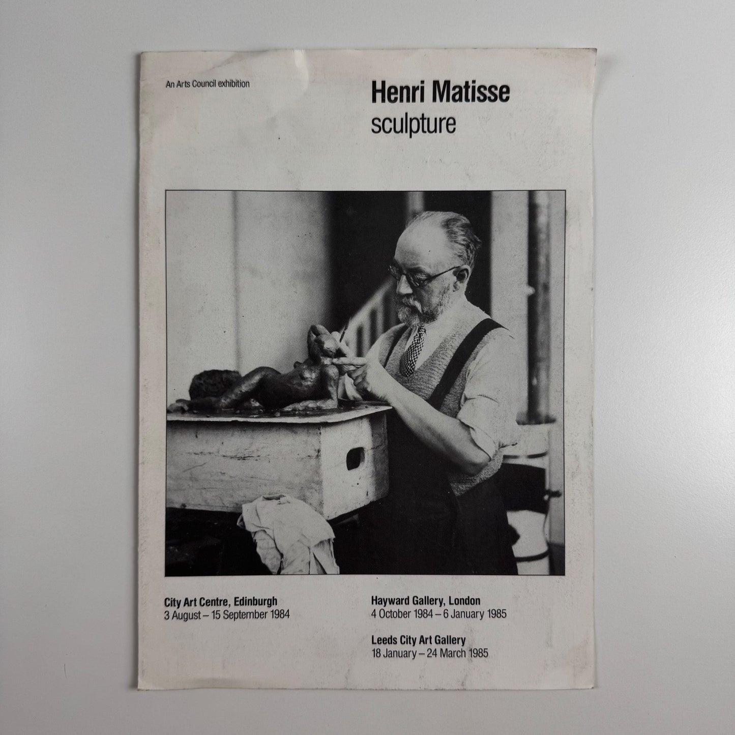 Gallery guide for Henri Matisse. Sculpture | Arts Council touring exhibition, 1984/85