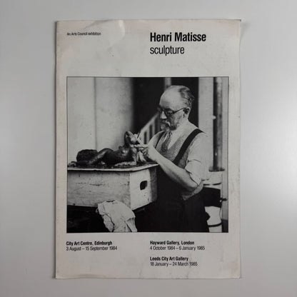 Gallery guide for Henri Matisse. Sculpture | Arts Council touring exhibition, 1984/85
