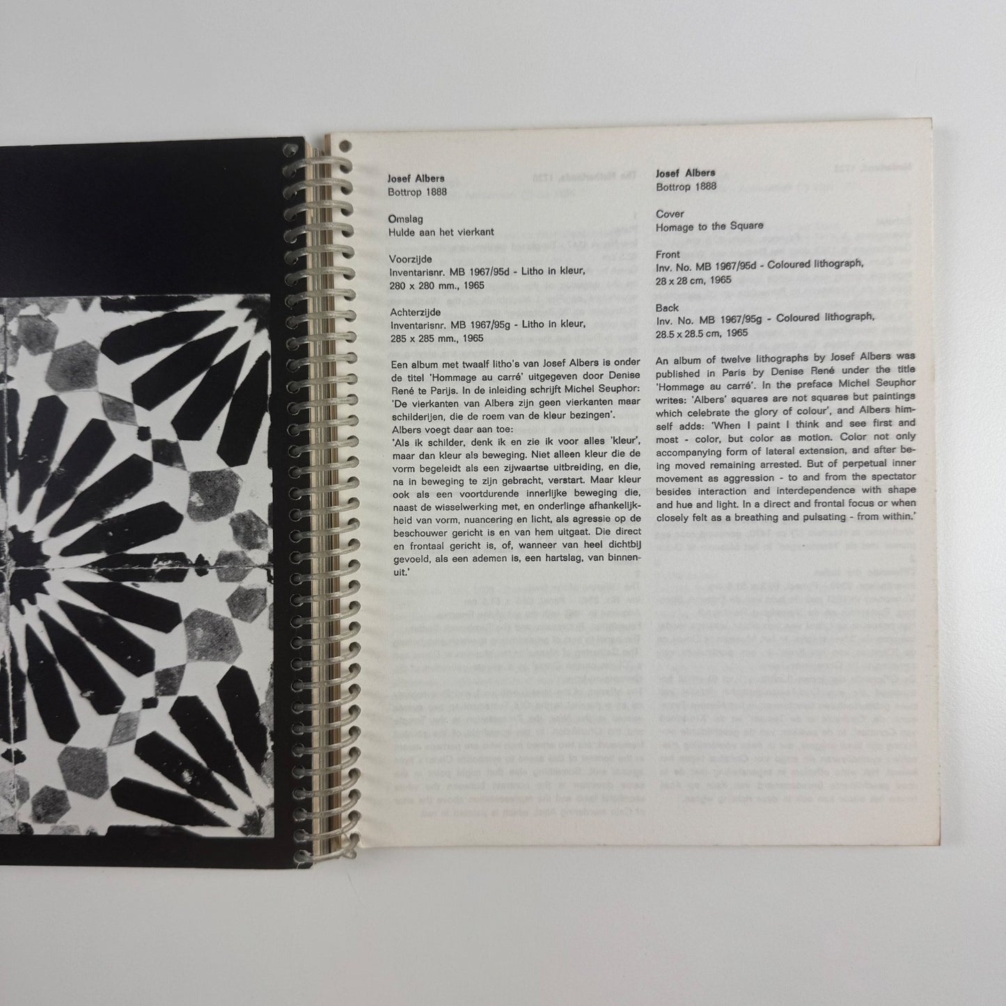 Agenda (Diary) Museum Boymans-van Beuningen Rotterdam, 1977