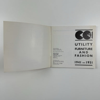 CC41 Utility Furniture and Fashion 1941-1951 Geffrye Museum 1974
