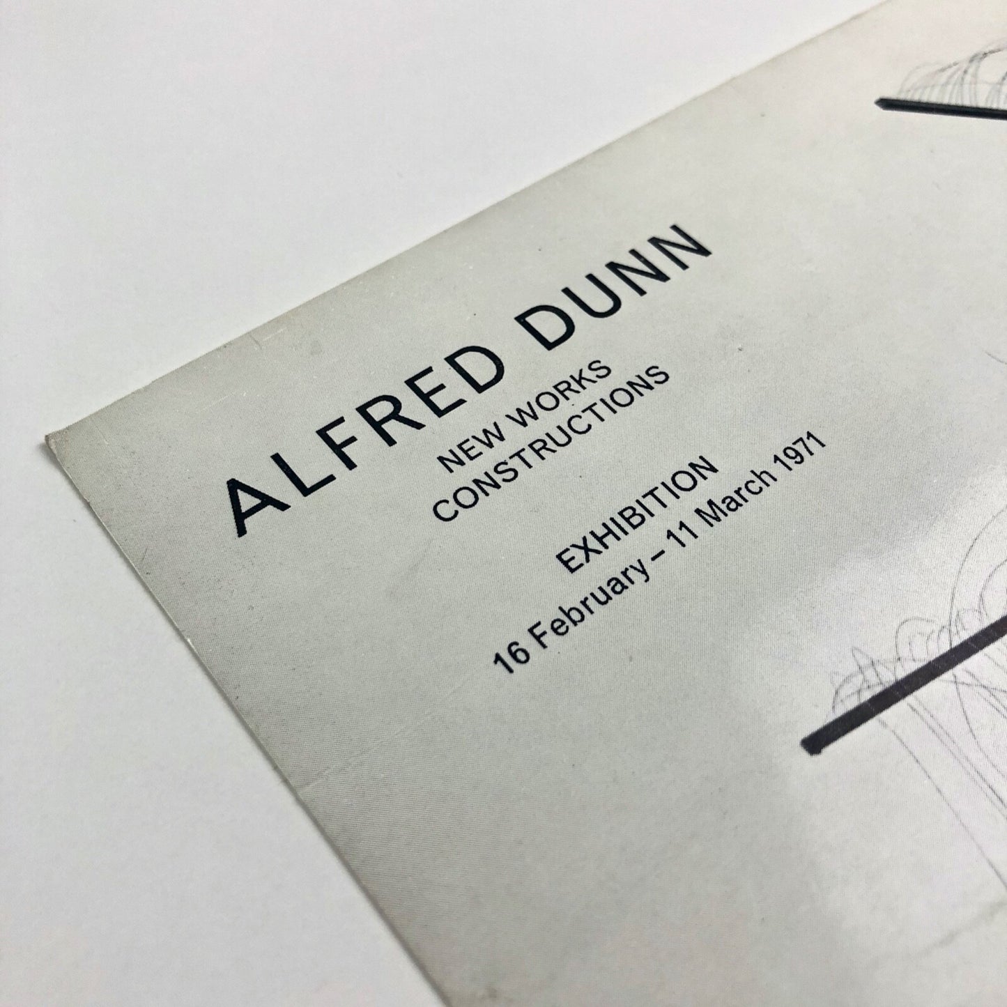Alfred Dunn. New Works Constructions | Promotional card | Redfern Gallery 1971