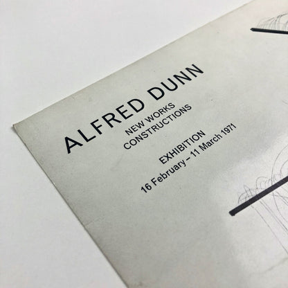 Alfred Dunn. New Works Constructions | Promotional card | Redfern Gallery 1971