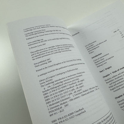 The Cambridge Introduction to Modernism by Pericles Lewis | Cambridge University Press, 2008