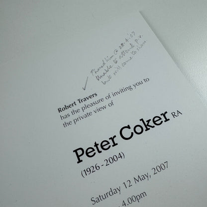 Private view invitation for Peter Coker RA | Piano Nobile 2007