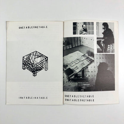 Leaflet for Robin Crozier: Table-project rubber 4 (1981) no 1, Jan to April signed