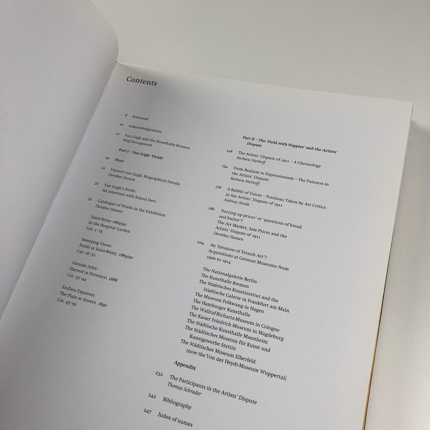 Van Gogh: Fields. The Field with Poppies and the Artists’ Dispute | Edited by Wulf Herzogenrath and Dorothee Hansen | Hatje Cantz, 2002