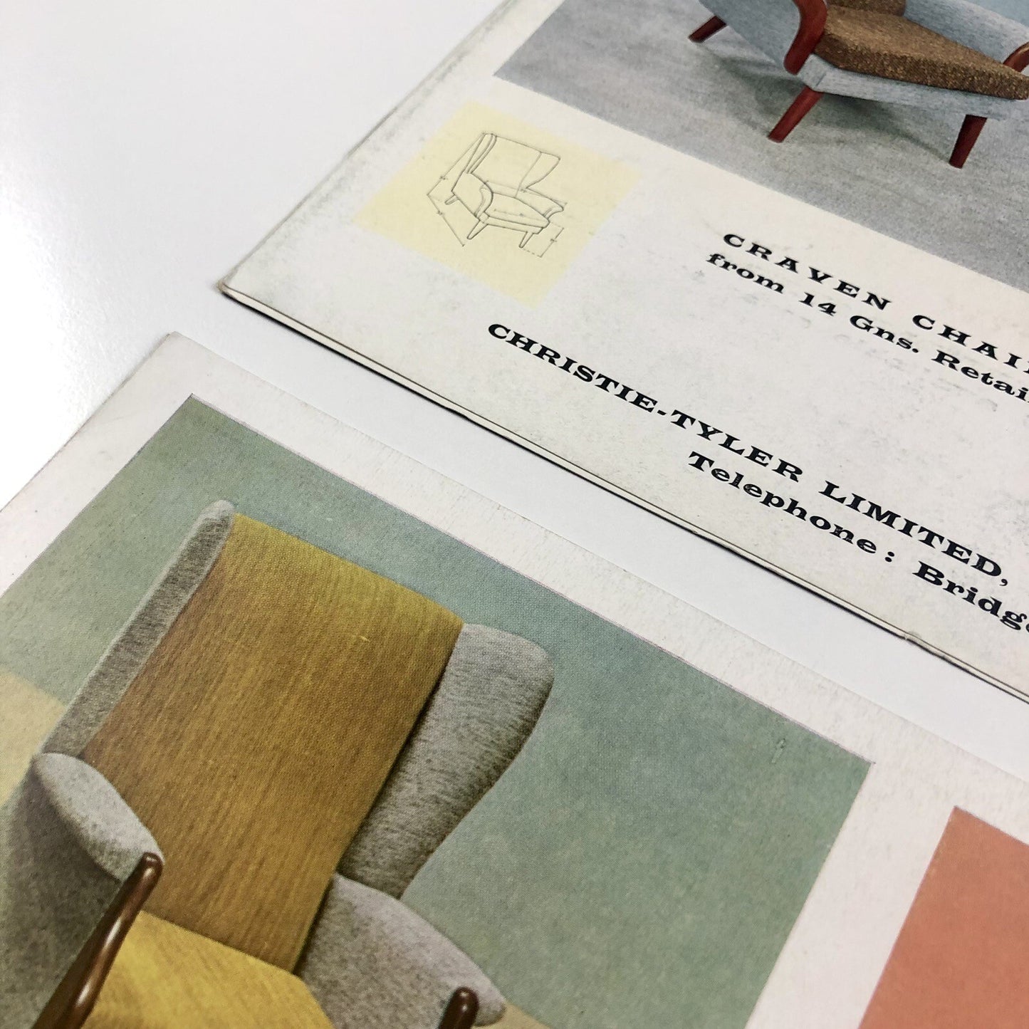 2 x brochures for Curzon Convertible suite & Cliveden Suite | Christie-Tyler Limited, 1962/3